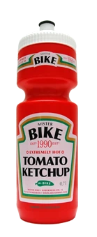 Punainen painettu juomapullo